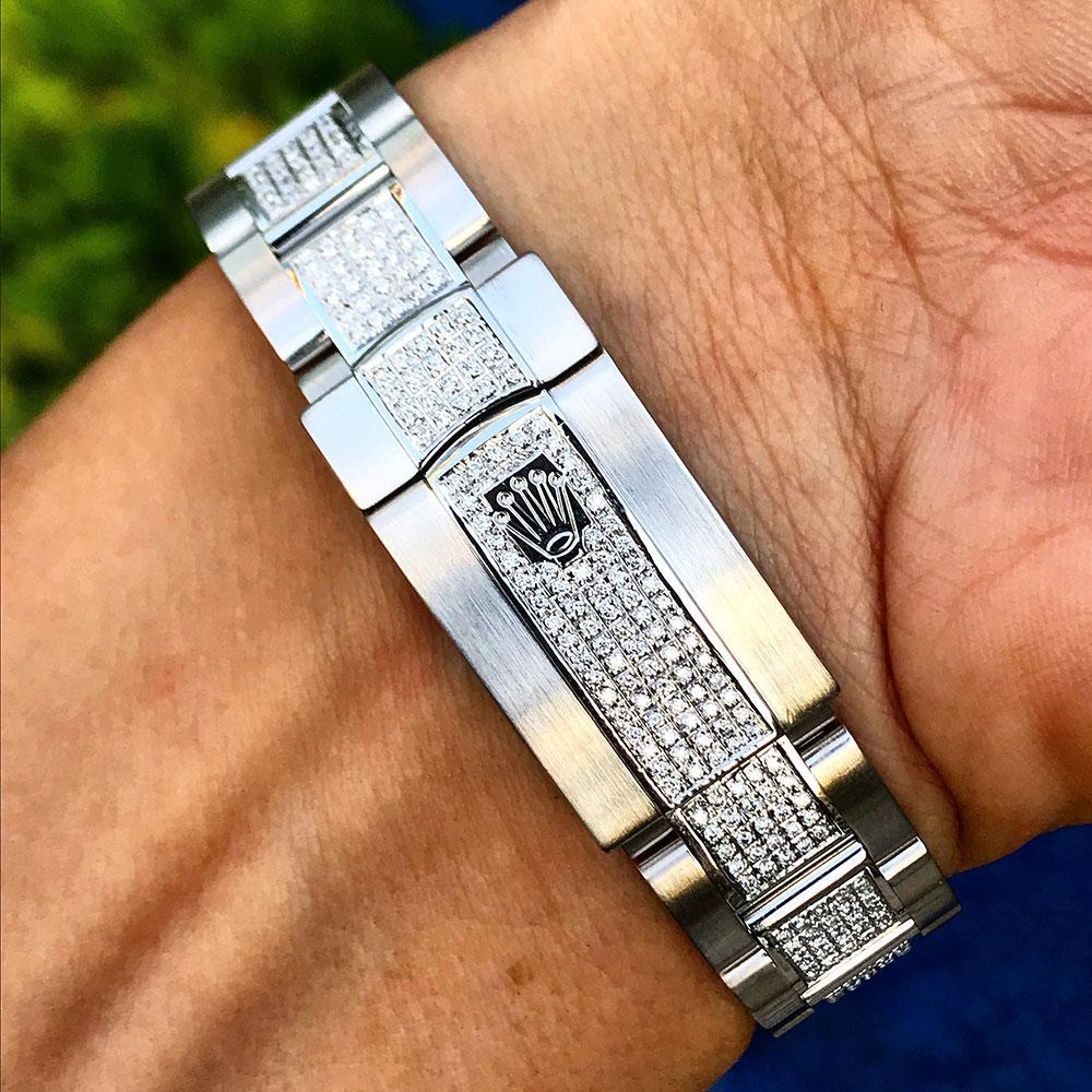 ROLEX OYSTER PERPETUAL 39 – OYSTERSTEEL – RED GRAPE – OYSTER – CUSTOM DIAMOND SET