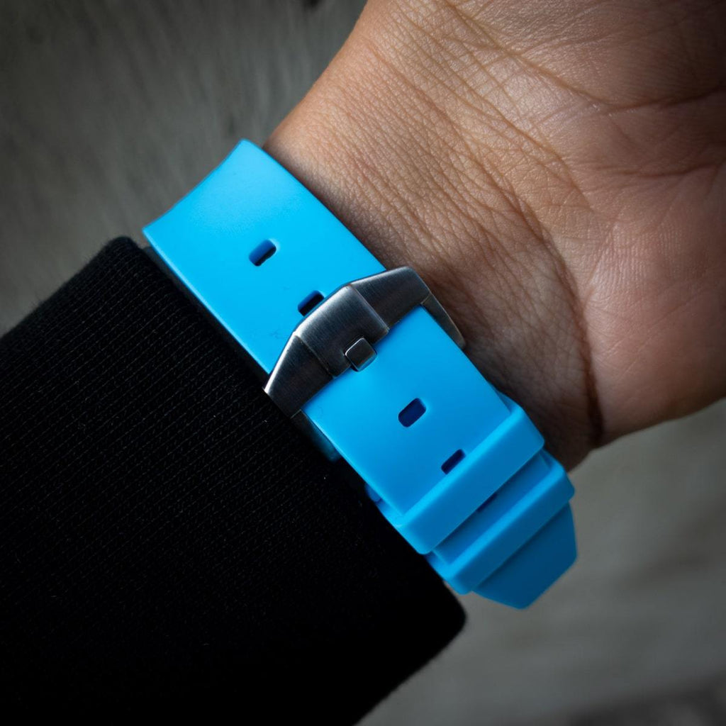 ROLEX YACHT-MASTER 40 – ROLESIUM OYSTERSTEEL – OYSTER – CUSTOM DIAMOND SET (RHODIUM) – HORUS MIAMI BLUE