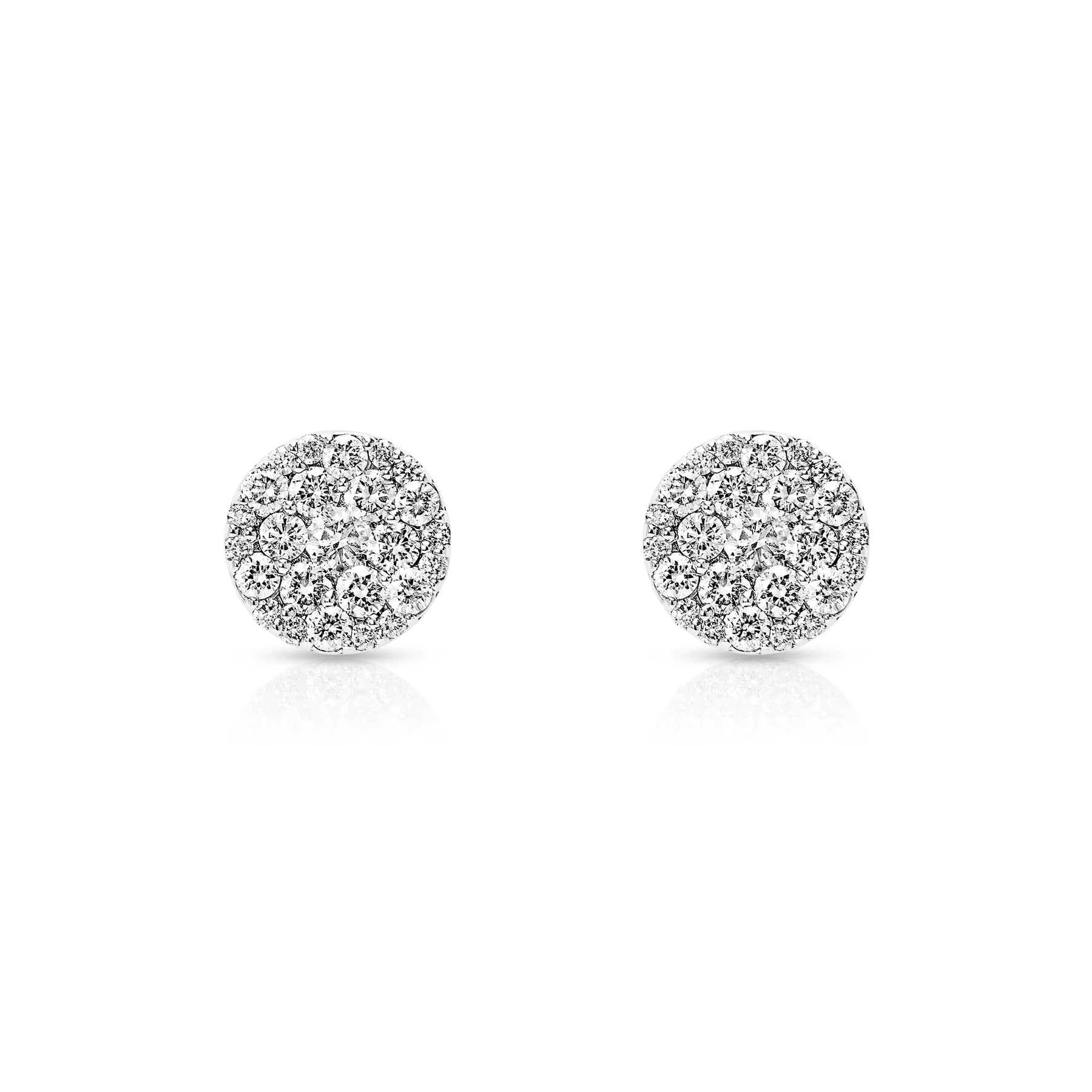 ROUND DIAMOND CLUSTER EARRINGS