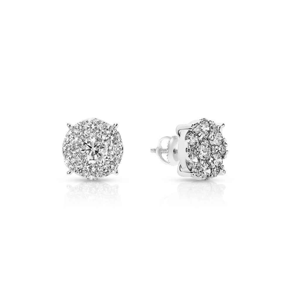 Diamond Cluster Earrings