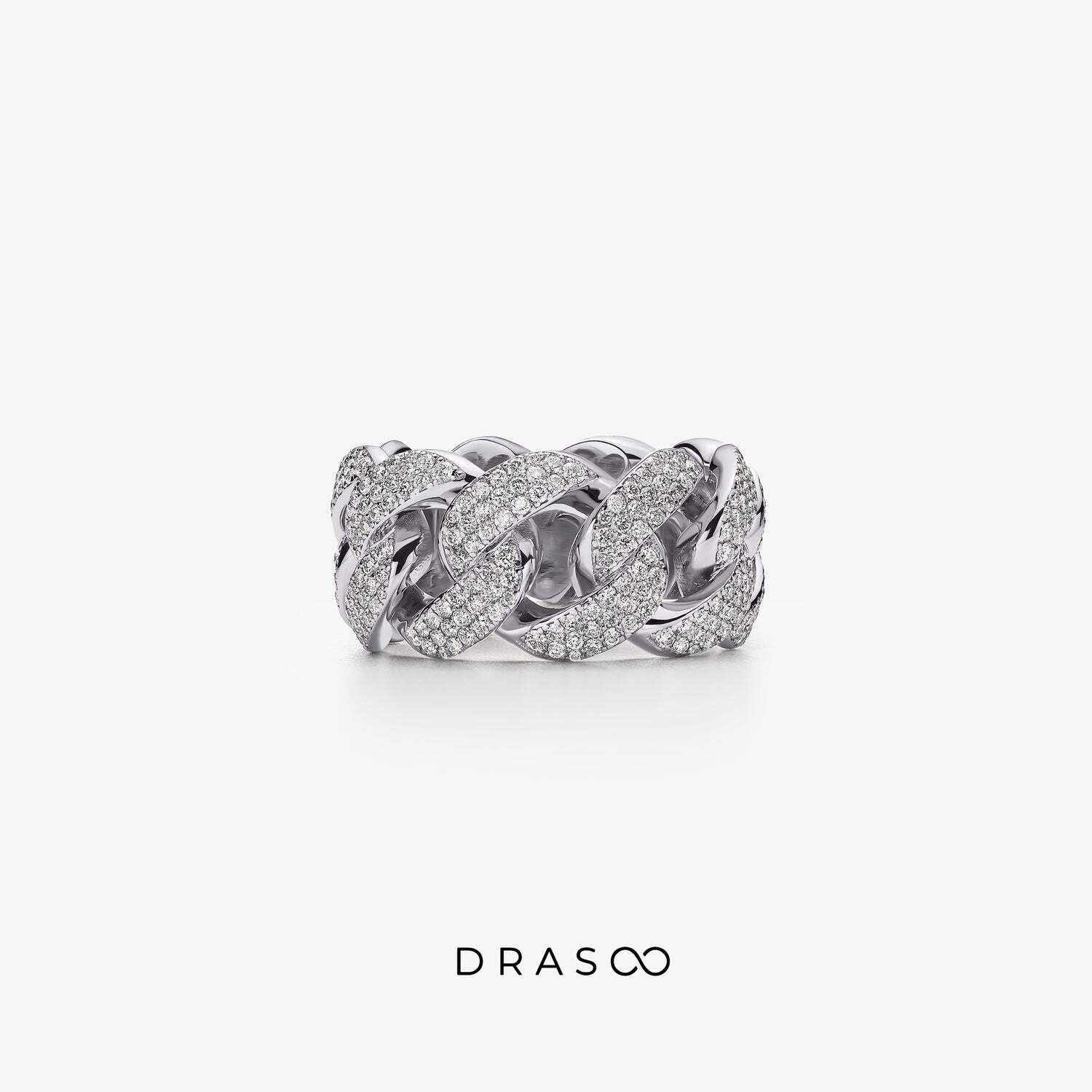 DIAMOND CUBAN RING, CLASSIC