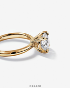 2.25 Carat Round Brilliant Lab-Grown Diamond Solitaire Ring in 14K Rose Gold