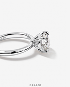 2.25 Carat Round Brilliant Lab-Grown Diamond Solitaire Ring in 14K Rose Gold