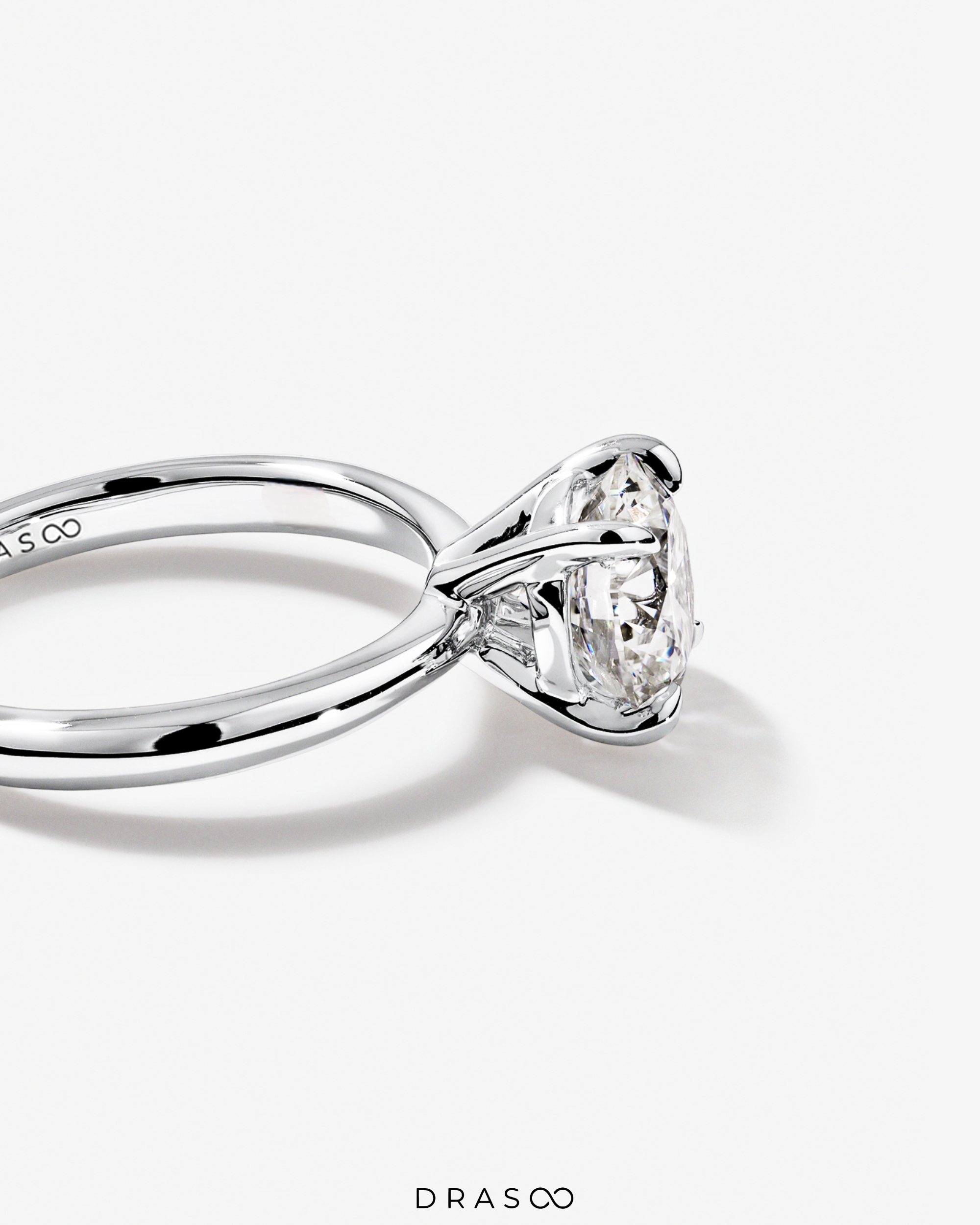 2.25 Carat Round Brilliant Lab-Grown Diamond Solitaire Ring in 14K Rose Gold