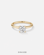 1.00 Carat TW Round Brilliant Lab-Grown Diamond Solitaire Engagement Ring in 14K Yellow Gold