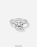 3.50 Carat TW Round Brilliant Lab-Grown Diamond Engagement Ring in 18K White Gold
