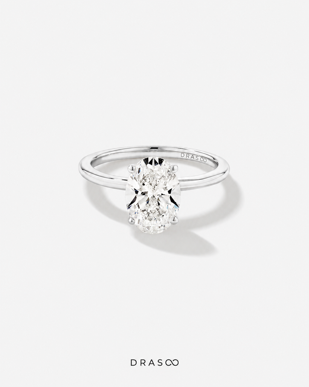 2.00 Carat TW Oval Cut Lab-Grown Diamond Solitaire Engagement Ring in 14K Yellow &amp; White Gold