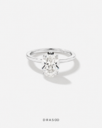 2.00 Carat TW Oval Cut Lab-Grown Diamond Solitaire Engagement Ring in 14K Yellow &amp; White Gold