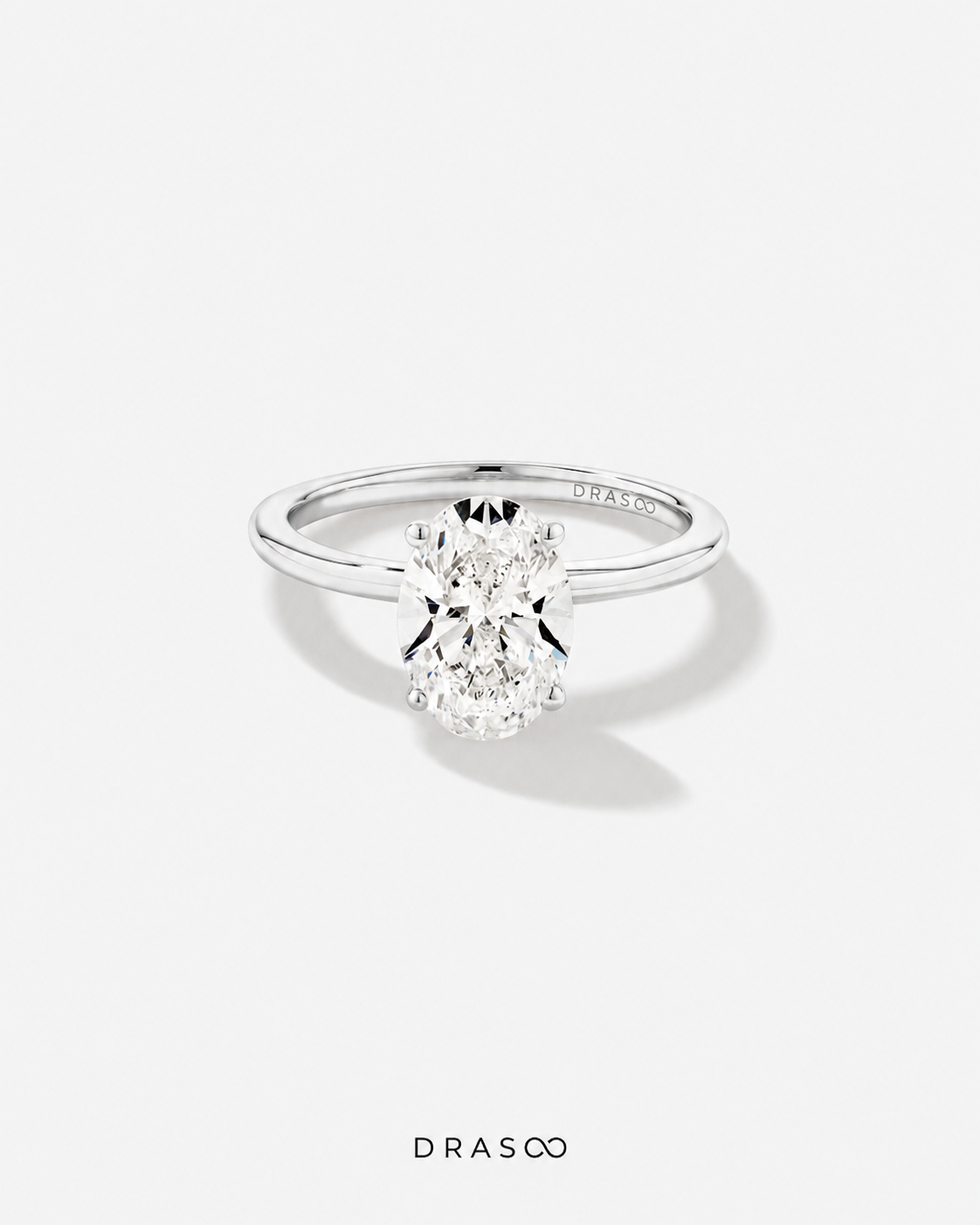 2.00 Carat TW Oval Cut Lab-Grown Diamond Solitaire Engagement Ring in 14K Yellow &amp; White Gold