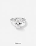 4.47 Carat TW Oval Cut Lab-Grown Diamond Engagement Ring in 18K White Gold