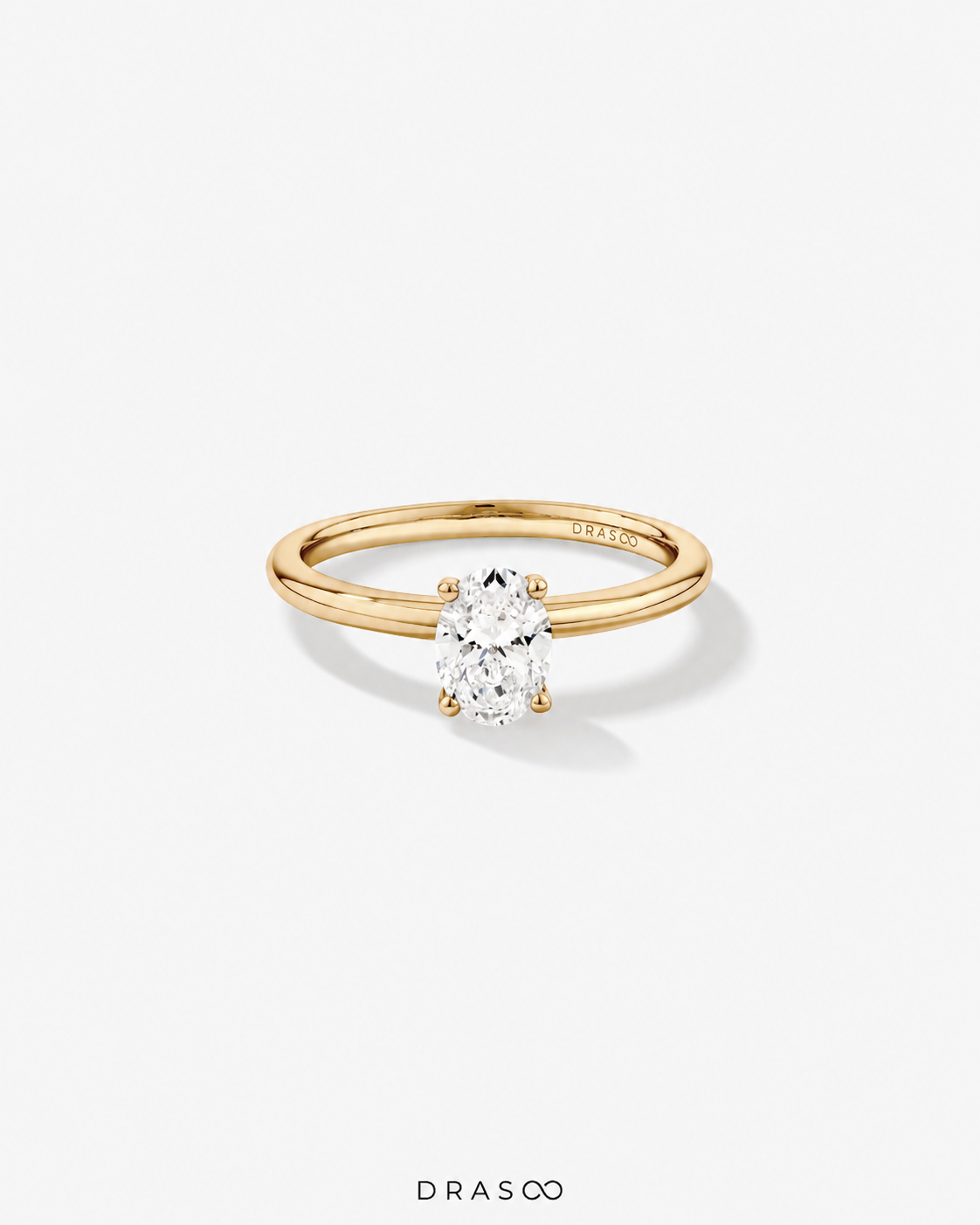0.70 Carat TW Oval Laboratory-Grown Diamond Solitaire Engagement Ring in 14kt Rose Gold