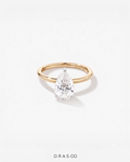 2.00 Carat TW Pear Cut Lab-Grown Diamond Solitaire Engagement Ring in 14K Yellow &amp; White Gold