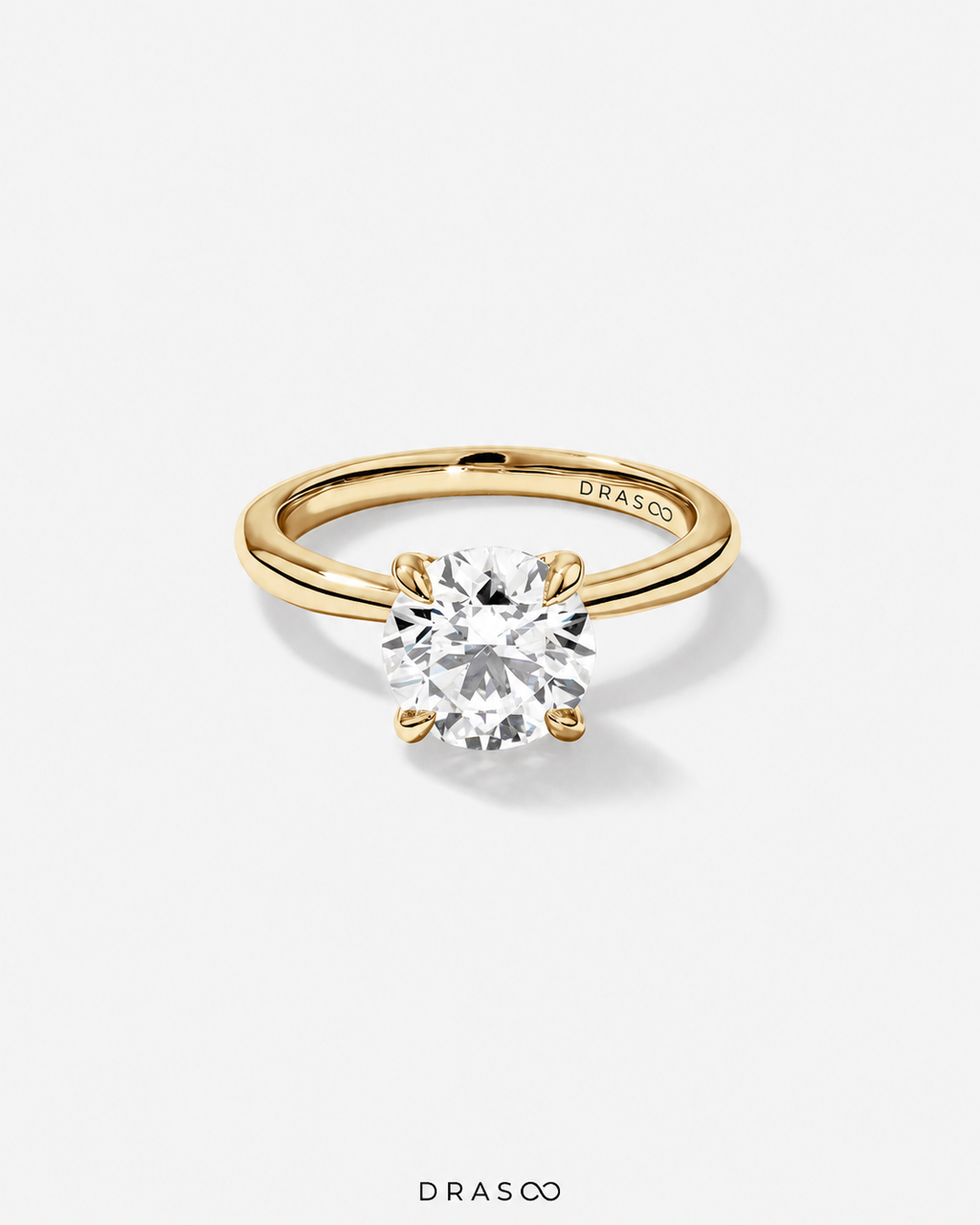 2.25 Carat Round Brilliant Lab-Grown Diamond Solitaire Ring in 14K Rose Gold