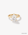 3.10 Carat TW Round Brilliant Lab-Grown Diamond Solitaire Ring in 18K Yellow Gold