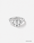 4.26 Carat TW Emerald Cut Lab-Grown Diamond Engagement Ring in 18K White Gold