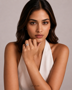 4.59 Carat TW Round Brilliant &amp; Baguette Lab-Grown Diamond Engagement Ring in 18K White Gold