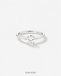 0.70 Carat TW Oval Laboratory-Grown Diamond Solitaire Engagement Ring in 14kt Rose Gold
