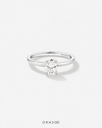 0.70 Carat TW Oval Laboratory-Grown Diamond Solitaire Engagement Ring in 14kt Rose Gold