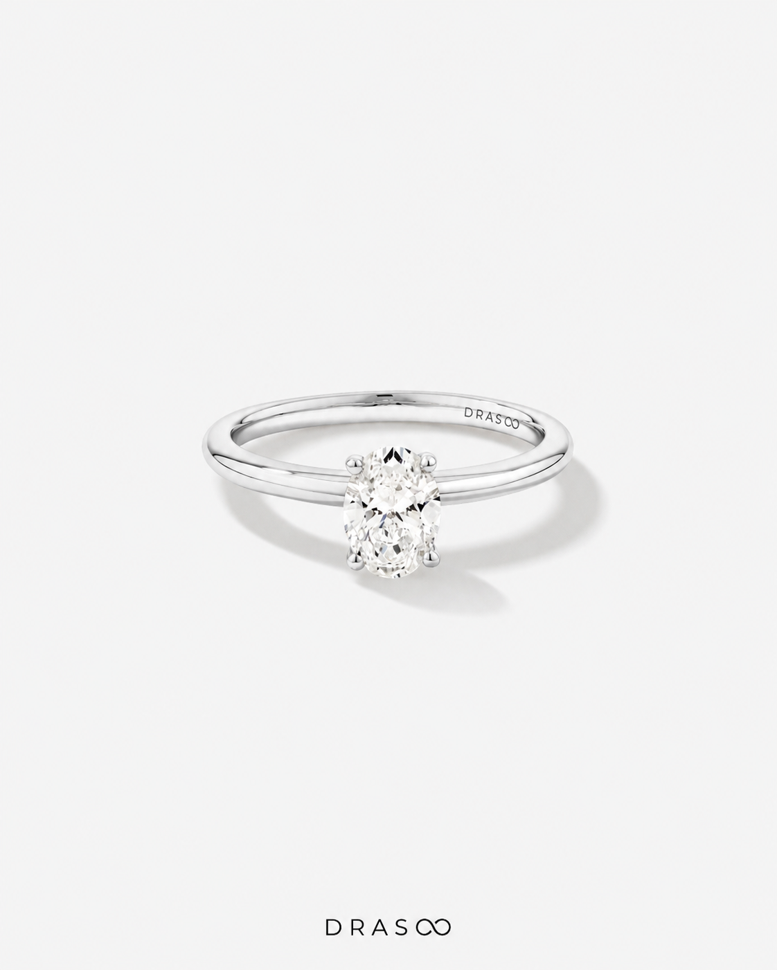 0.70 Carat TW Oval Laboratory-Grown Diamond Solitaire Engagement Ring in 14kt Rose Gold