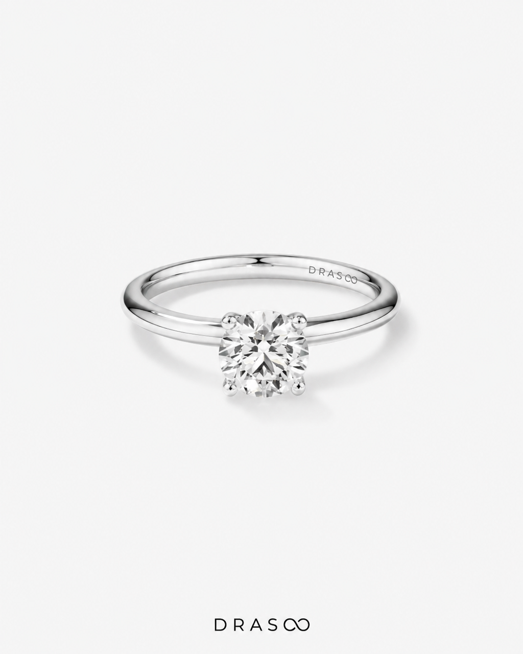 1.00 Carat TW Round Brilliant Lab-Grown Diamond Solitaire Engagement Ring in 14K Yellow Gold