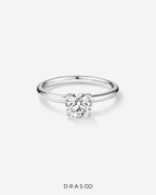 1.00 Carat TW Round Brilliant Lab-Grown Diamond Solitaire Engagement Ring in 14K Yellow Gold