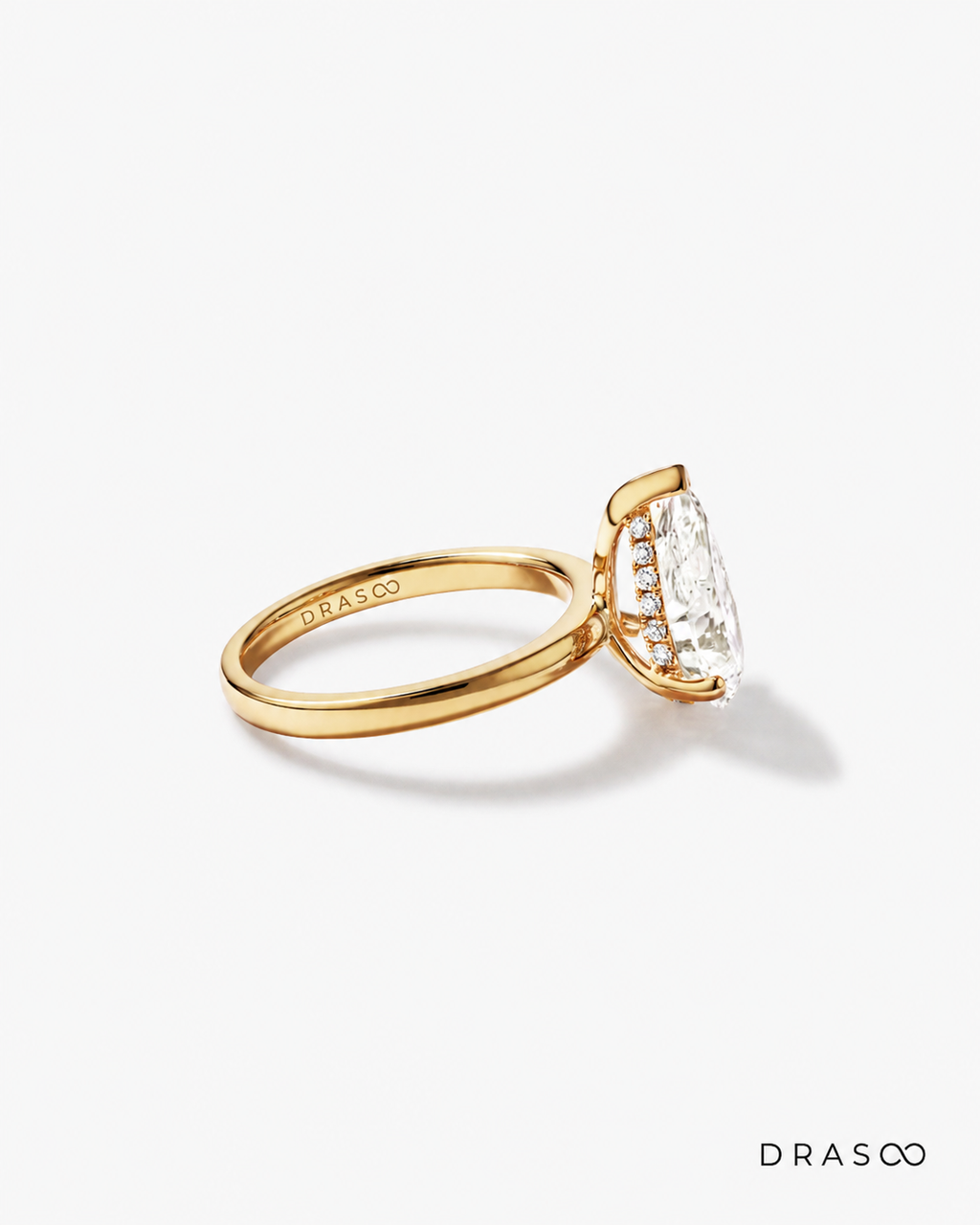 3.10 Carat TW Round Brilliant Lab-Grown Diamond Solitaire Ring in 18K Yellow Gold