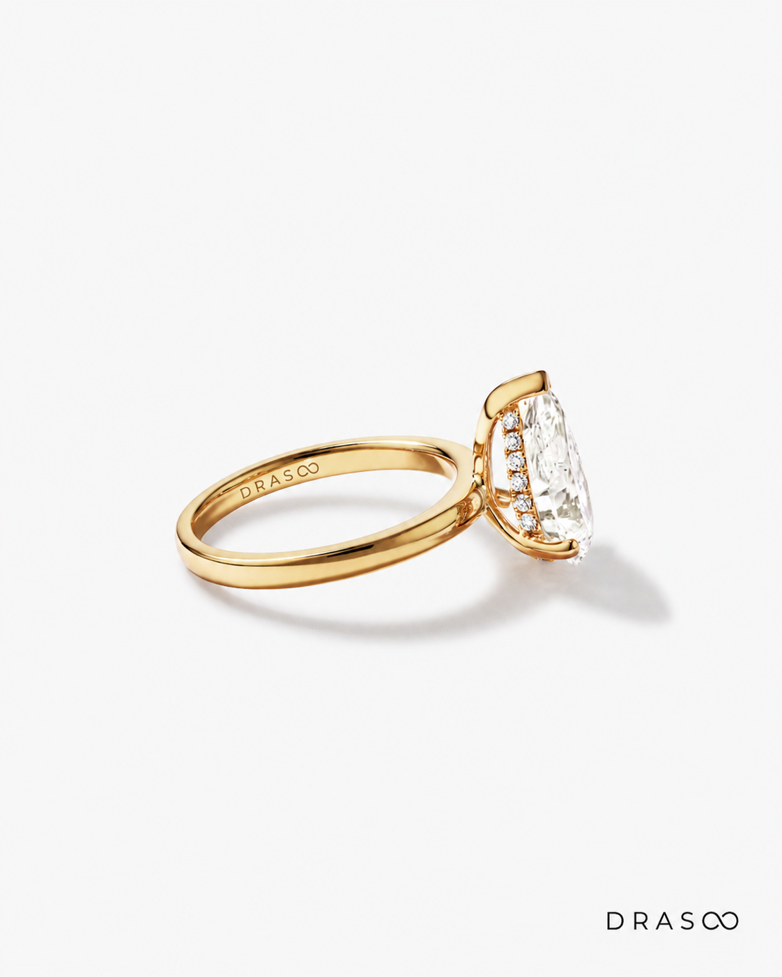 3.10 Carat TW Round Brilliant Lab-Grown Diamond Solitaire Ring in 18K Yellow Gold
