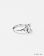 4.26 Carat TW Emerald Cut Lab-Grown Diamond Engagement Ring in 18K White Gold