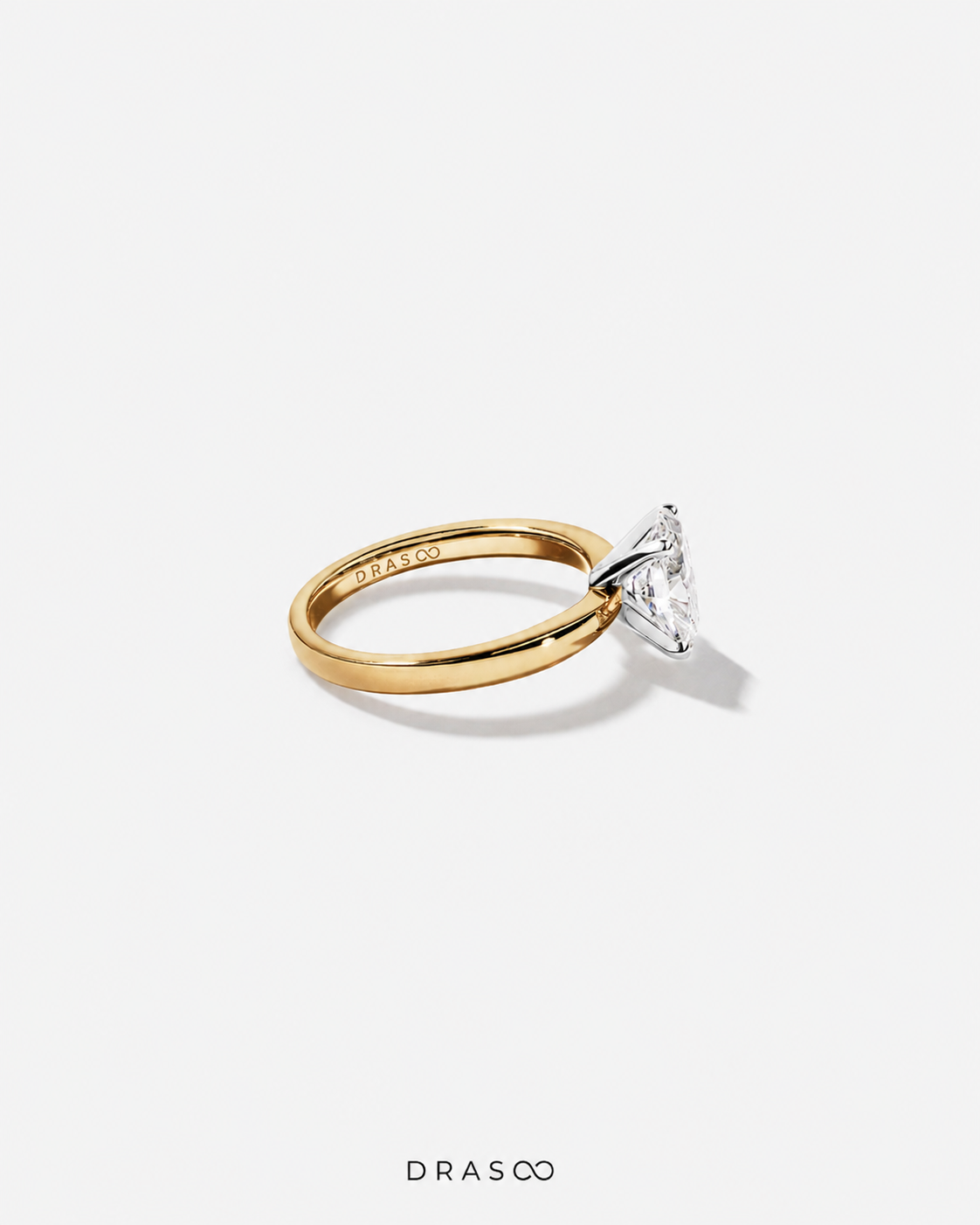 1.50 Carat TW Oval Cut Lab-Grown Diamond Solitaire Engagement Ring in 14K Yellow &amp; White Gold