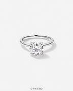 2.25 Carat Round Brilliant Lab-Grown Diamond Solitaire Ring in 14K Rose Gold