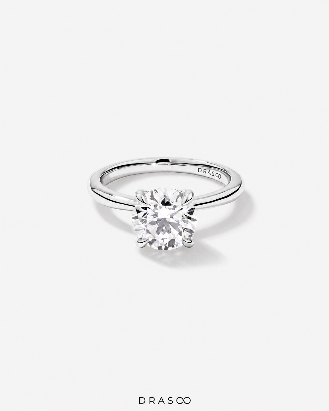 2.25 Carat Round Brilliant Lab-Grown Diamond Solitaire Ring in 14K Rose Gold
