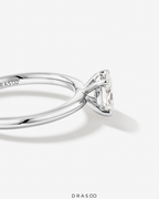 0.70 Carat TW Oval Laboratory-Grown Diamond Solitaire Engagement Ring in 14kt Rose Gold