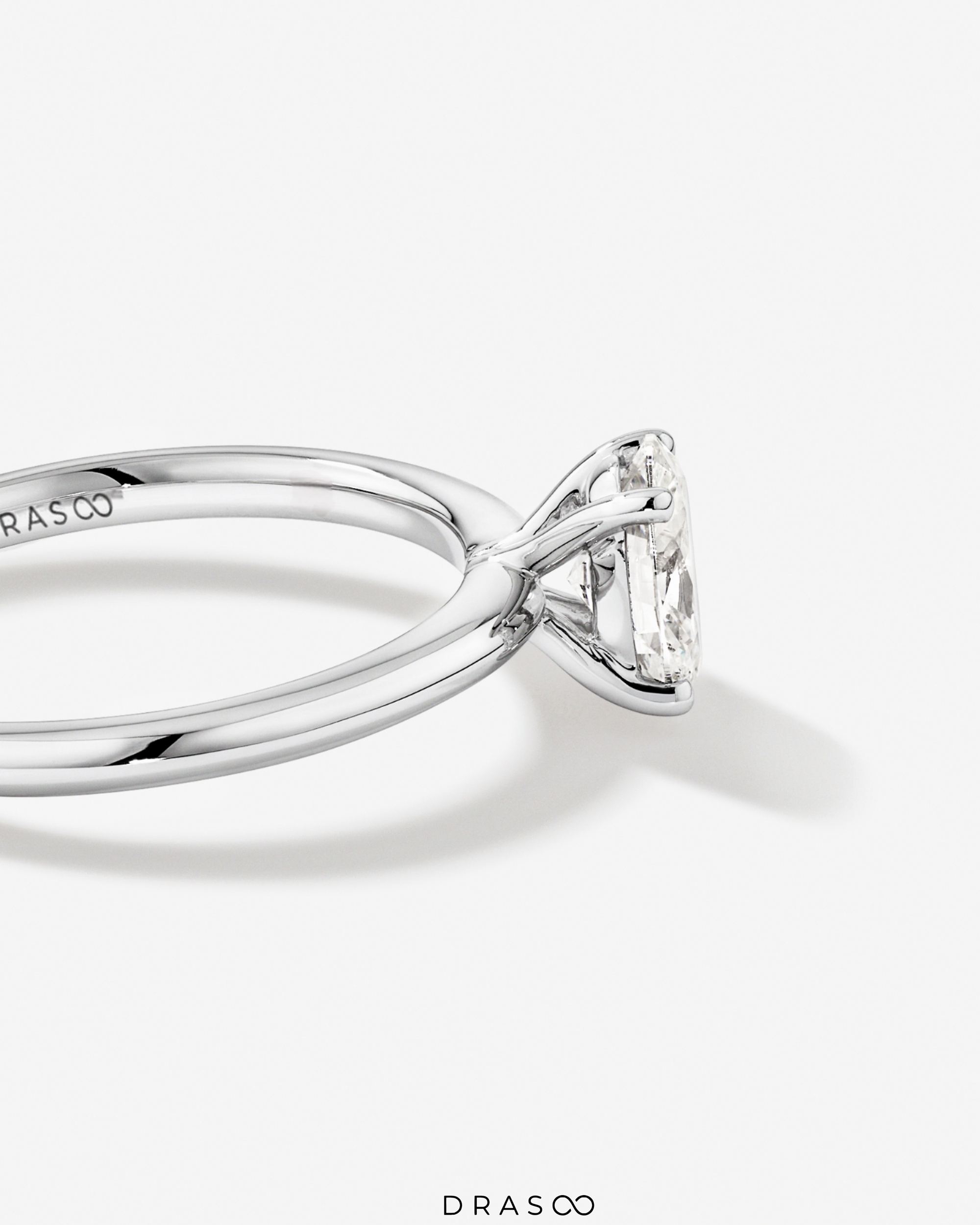 0.70 Carat TW Oval Laboratory-Grown Diamond Solitaire Engagement Ring in 14kt Rose Gold