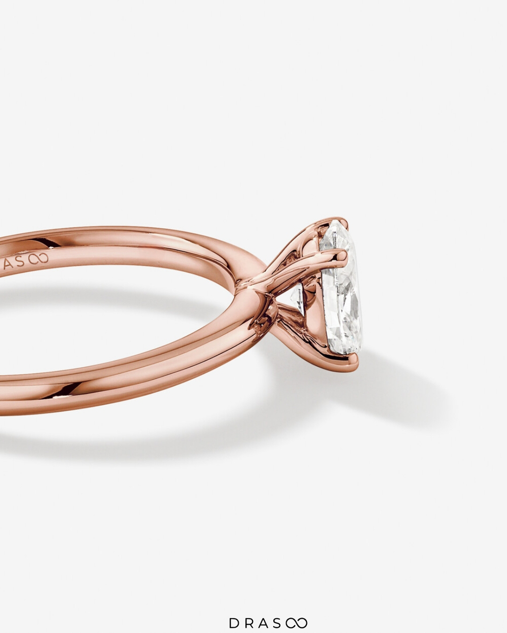 0.70 Carat TW Oval Laboratory-Grown Diamond Solitaire Engagement Ring in 14kt Rose Gold