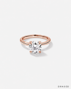 2.25 Carat Round Brilliant Lab-Grown Diamond Solitaire Ring in 14K Rose Gold