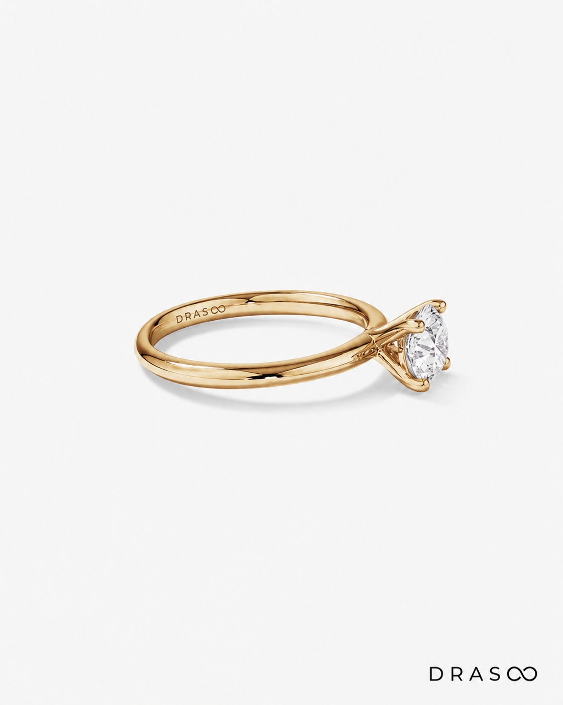 1.00 Carat TW Round Brilliant Lab-Grown Diamond Solitaire Engagement Ring in 14K Yellow Gold