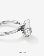 2.00 Carat TW Oval Cut Lab-Grown Diamond Solitaire Engagement Ring in 14K Yellow &amp; White Gold