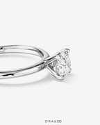 1.00 Carat TW Round Brilliant Lab-Grown Diamond Solitaire Engagement Ring in 14K Yellow Gold