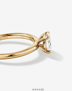 0.70 Carat TW Oval Laboratory-Grown Diamond Solitaire Engagement Ring in 14kt Rose Gold