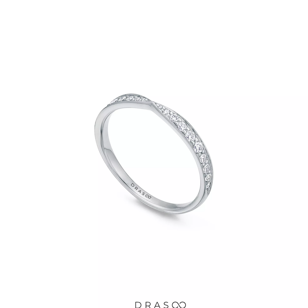 Diamond Band Ring in 18K Rose Gold with Diamonds (1.8mm)