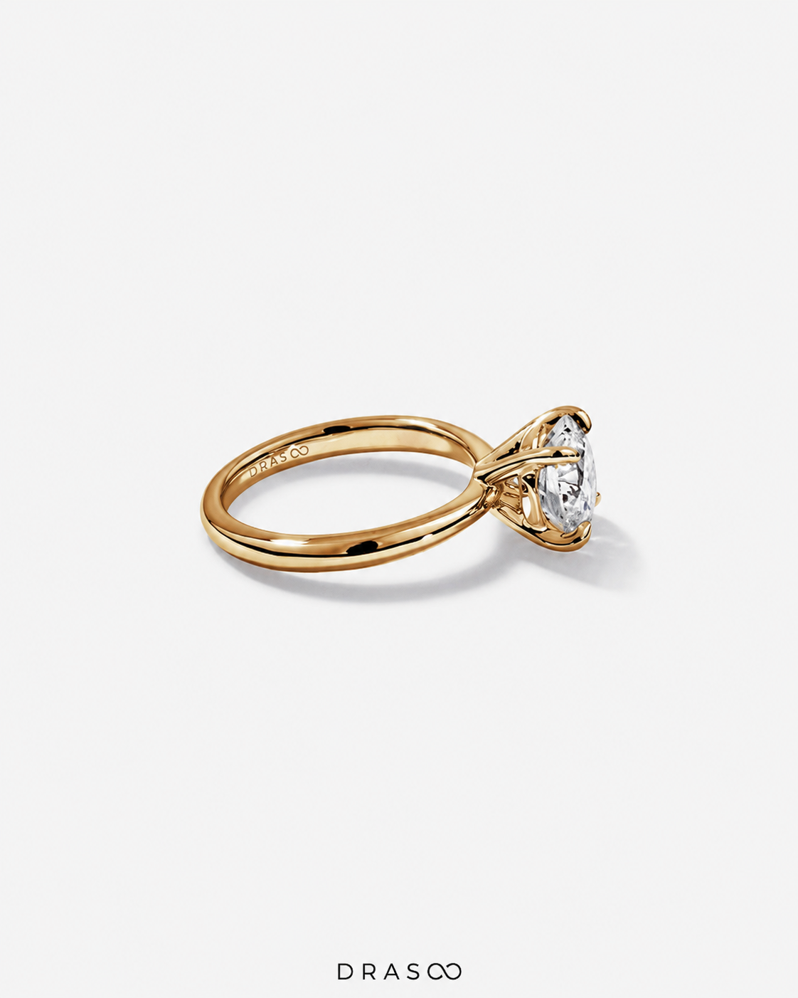 2.25 Carat Round Brilliant Lab-Grown Diamond Solitaire Ring in 14K Rose Gold