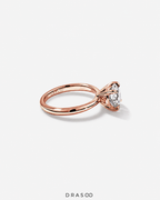 2.25 Carat Round Brilliant Lab-Grown Diamond Solitaire Ring in 14K Rose Gold