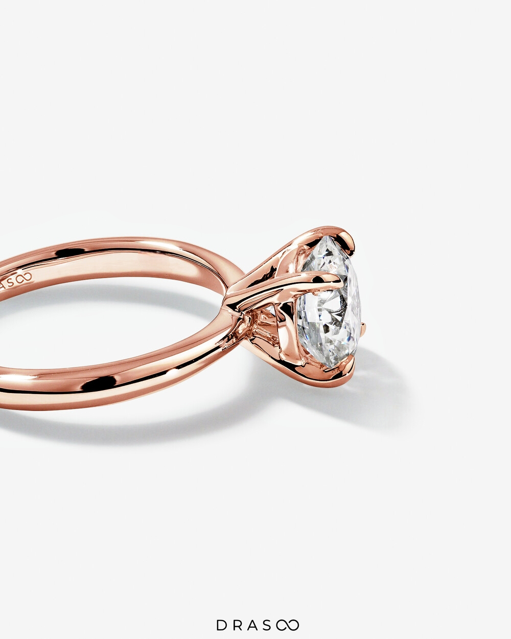 2.25 Carat Round Brilliant Lab-Grown Diamond Solitaire Ring in 14K Rose Gold