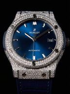 Hublot Classic Fusion 45 mm – Blue Titanium – Custom Diamond-Set