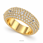 UPSIDE-DOWN MOISSANITE ETERNITY RING