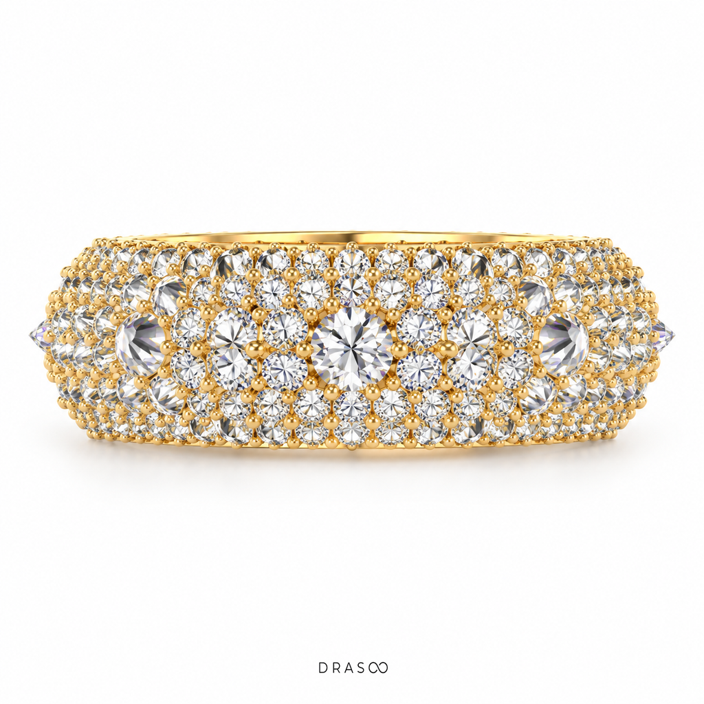 UPSIDE-DOWN MOISSANITE ETERNITY RING
