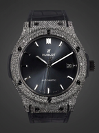 Hublot Classic Fusion 42 mm – Racing Grey Titanium – Custom Diamond-Set