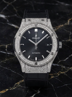 Hublot Classic Fusion 42 mm – Racing Grey Titanium – Custom Diamond-Set