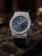 Hublot Classic Fusion 42 mm – Racing Grey Titanium – Custom Diamond-Set