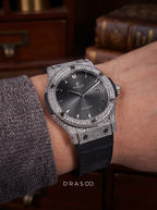 Hublot Classic Fusion 42 mm – Racing Grey Titanium – Custom Diamond-Set